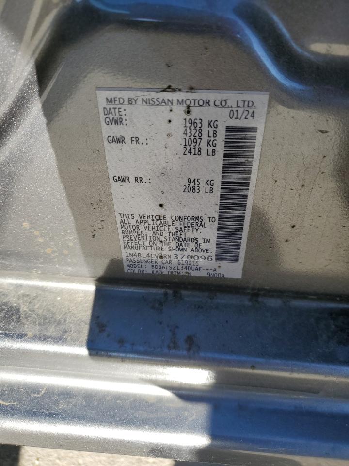 2024 NISSAN ALTIMA SR VIN:1N4BL4CV3RN376096