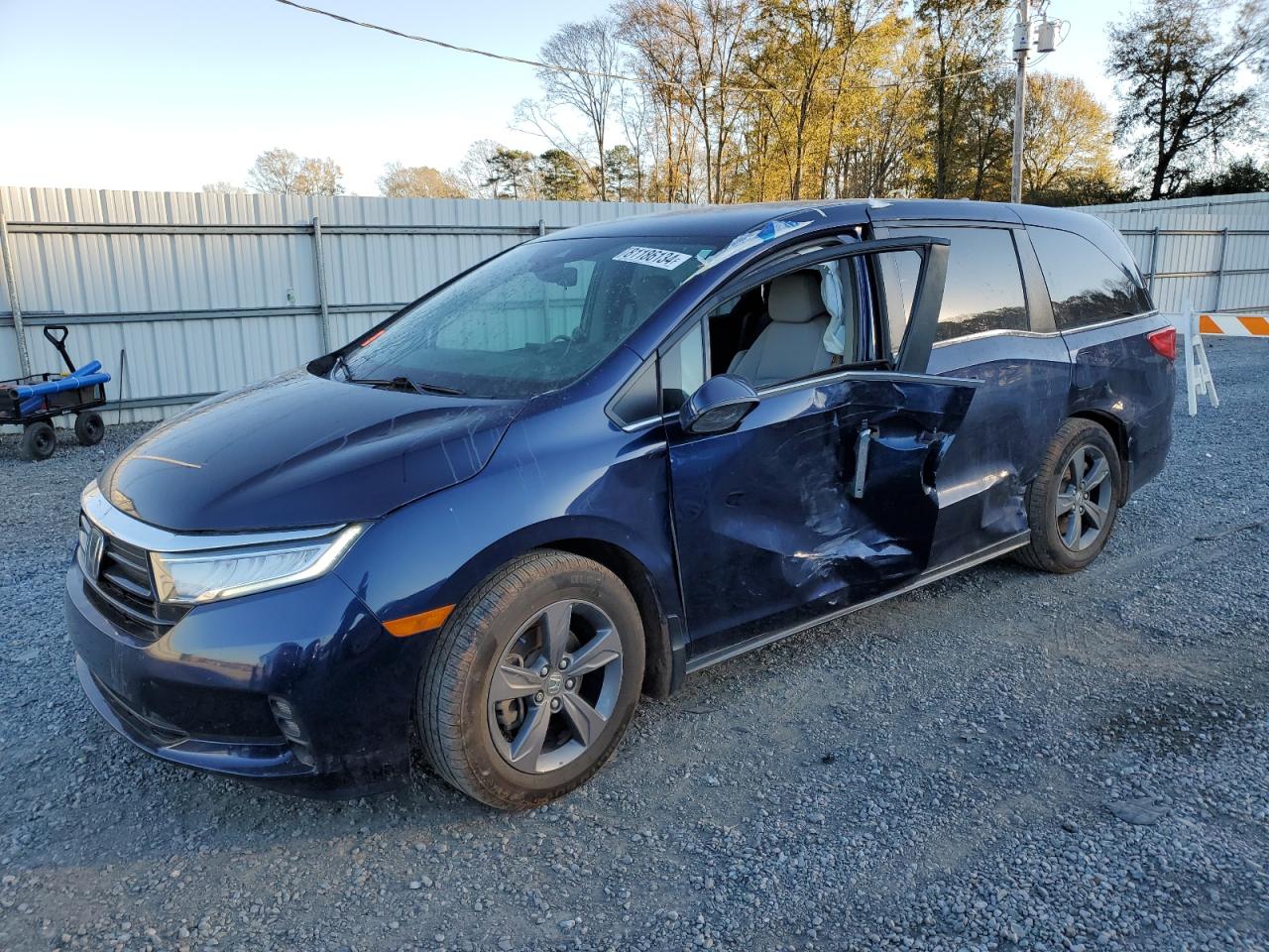 2022 HONDA ODYSSEY EX VIN:5FNRL6H52NB035195