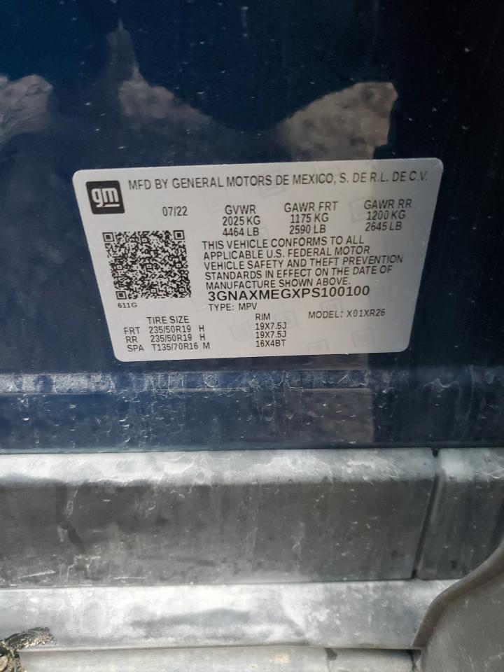 2023 CHEVROLET EQUINOX RS VIN:3GNAXMEGXPS100100