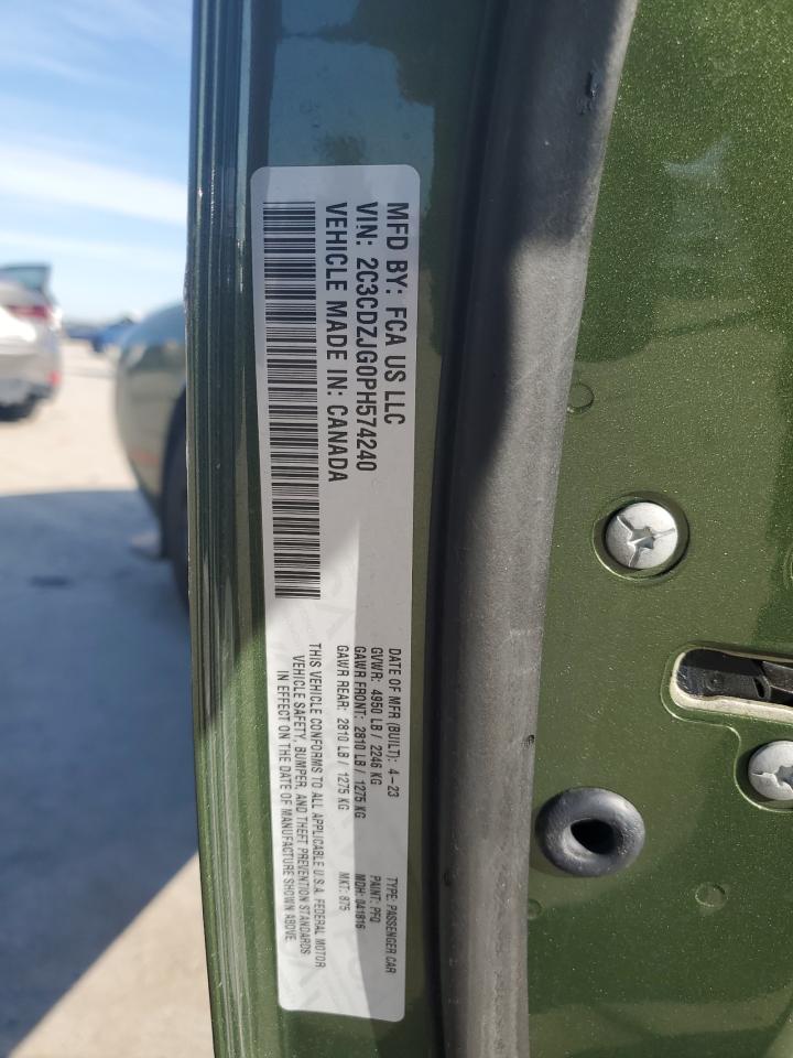 2023 DODGE CHALLENGER GT VIN:2C3CDZJG0PH574240