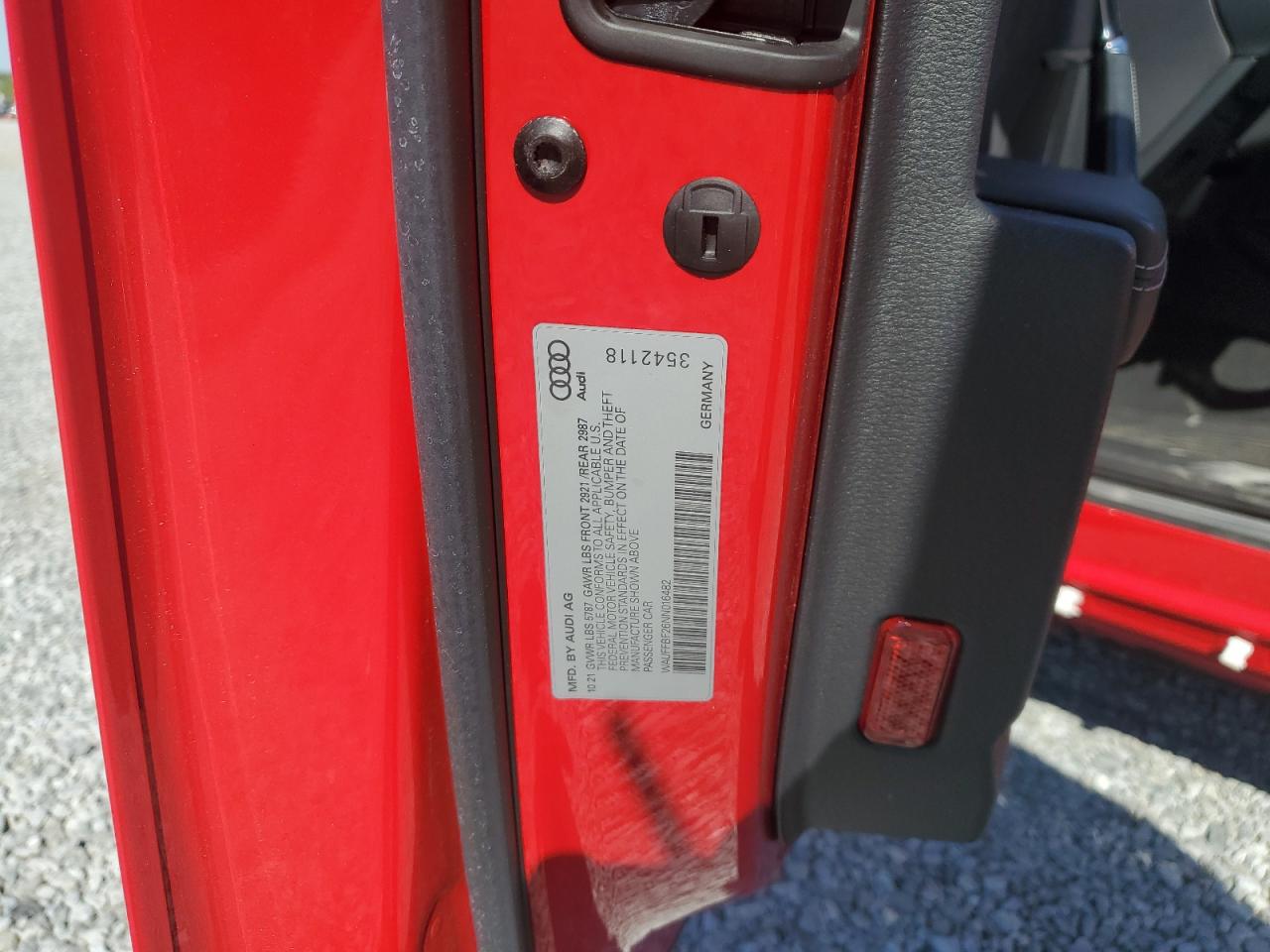 2022 AUDI S6 PRESTIGE VIN:WAUFFBF26NN016482