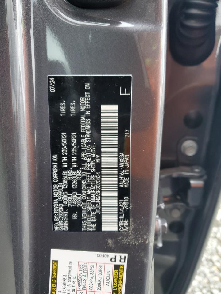 2024 LEXUS RX 450H+ LUXURY VIN:JTJCJMGA3R2020824