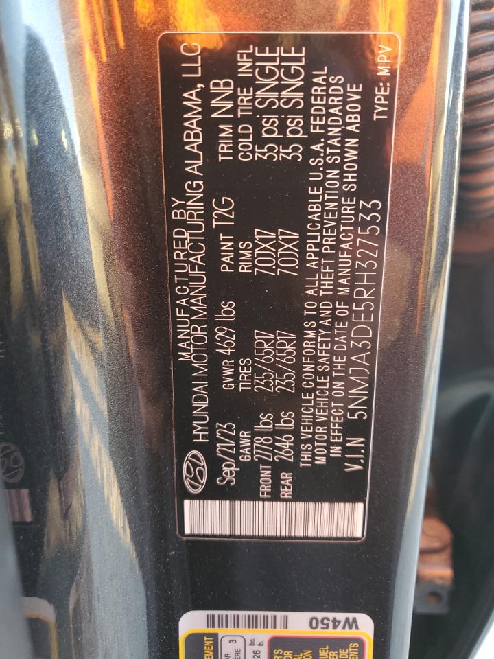 2024 HYUNDAI TUCSON SE VIN:5NMJA3DE5RH327533