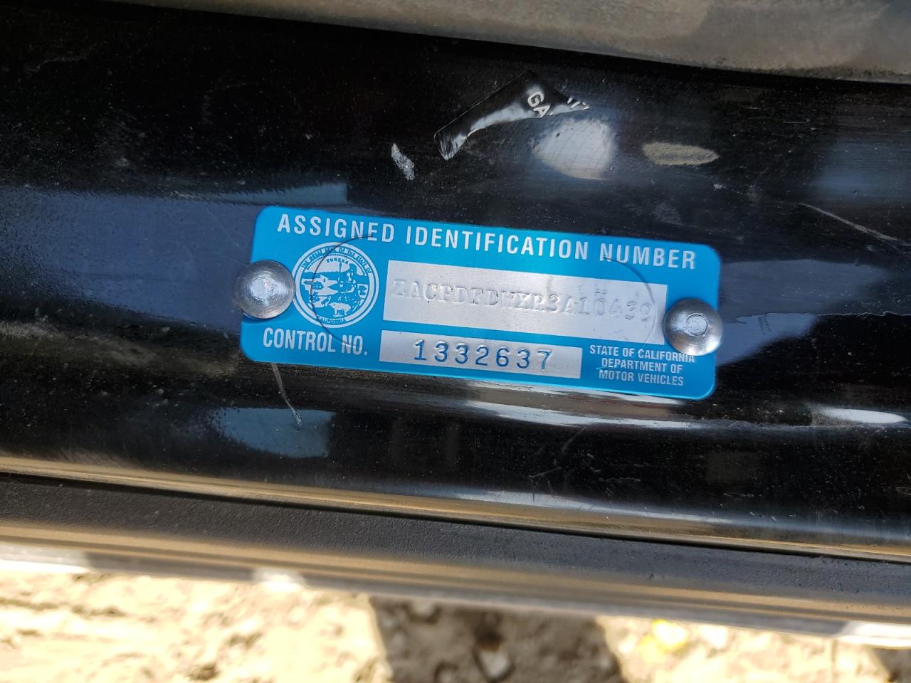 2024 DODGE HORNET R/T PLUS VIN:ZACPDFDWXR3A10439