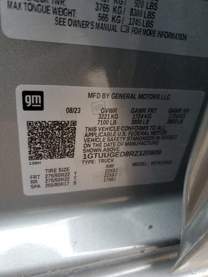2024 GMC SIERRA K1500 DENALI VIN:1GTUUGED8RZ120809