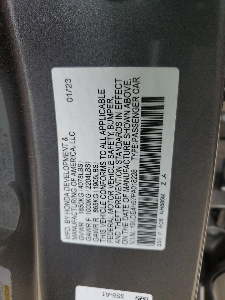 2023 ACURA INTEGRA A-SPEC TECH VIN:19UDE4H67PA018228