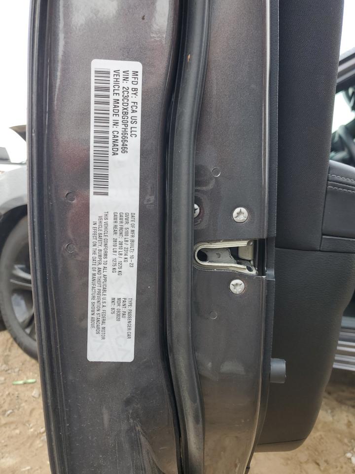 2023 DODGE CHARGER SXT VIN:2C3CDXBG0PH666466