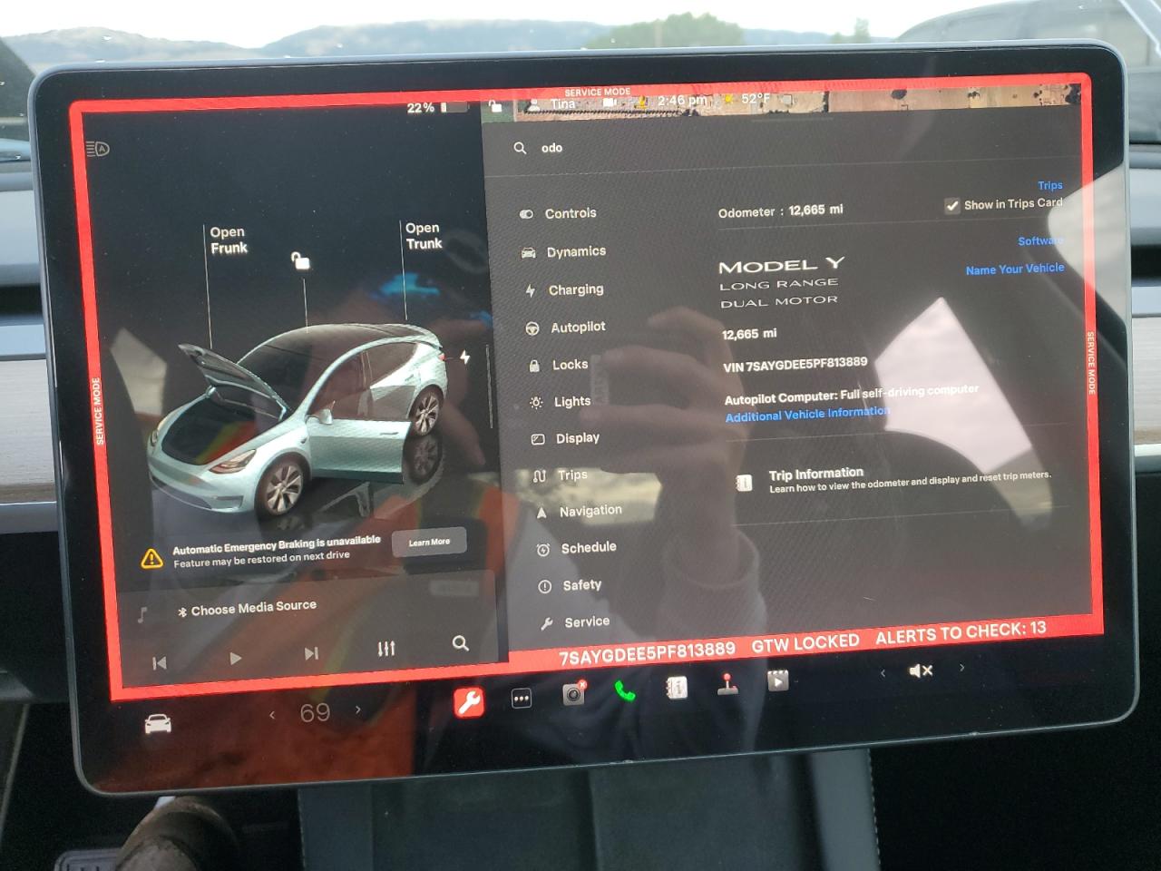 2023 TESLA MODEL Y  VIN:7SAYGDEE5PF813889