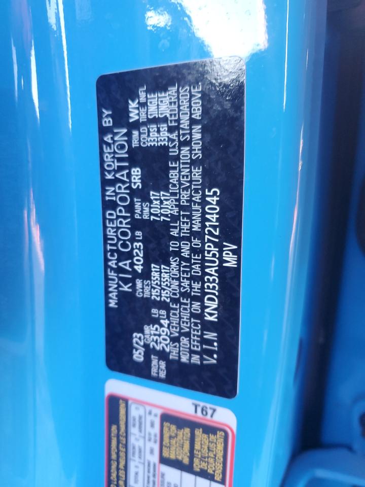 2023 KIA SOUL EX VIN:KNDJ33AU5P7214045
