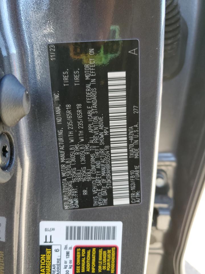 2024 TOYOTA HIGHLANDER LE VIN:5TDKDRAH8RS050418