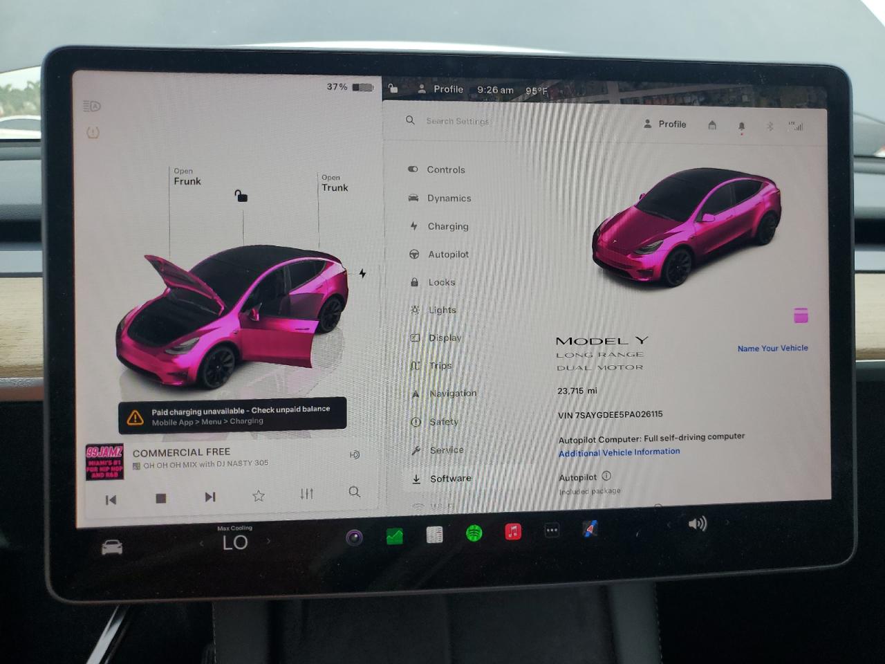 2023 TESLA MODEL Y  VIN:7SAYGDEE5PA026115