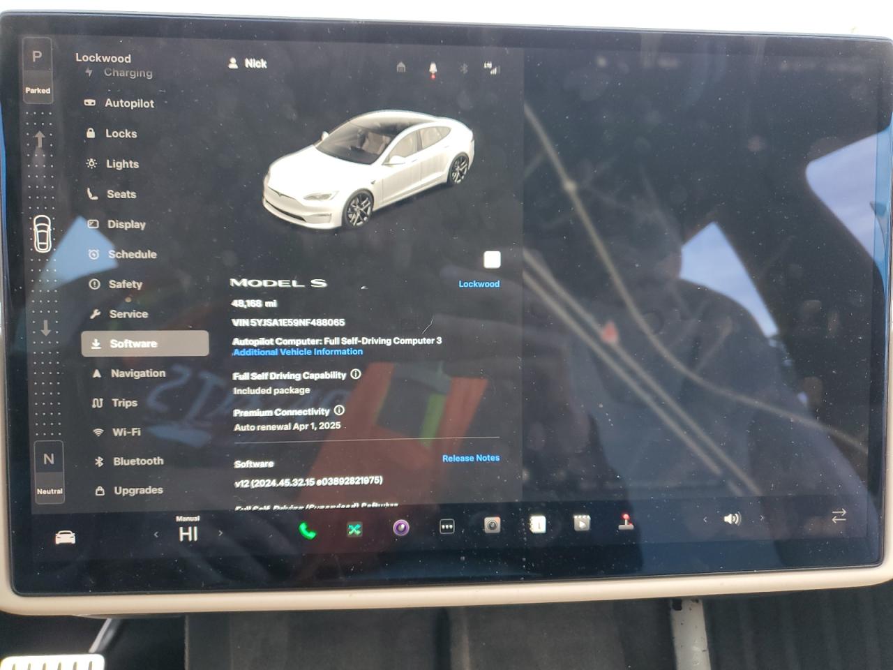 2022 TESLA MODEL S  VIN:5YJSA1E59NF488065
