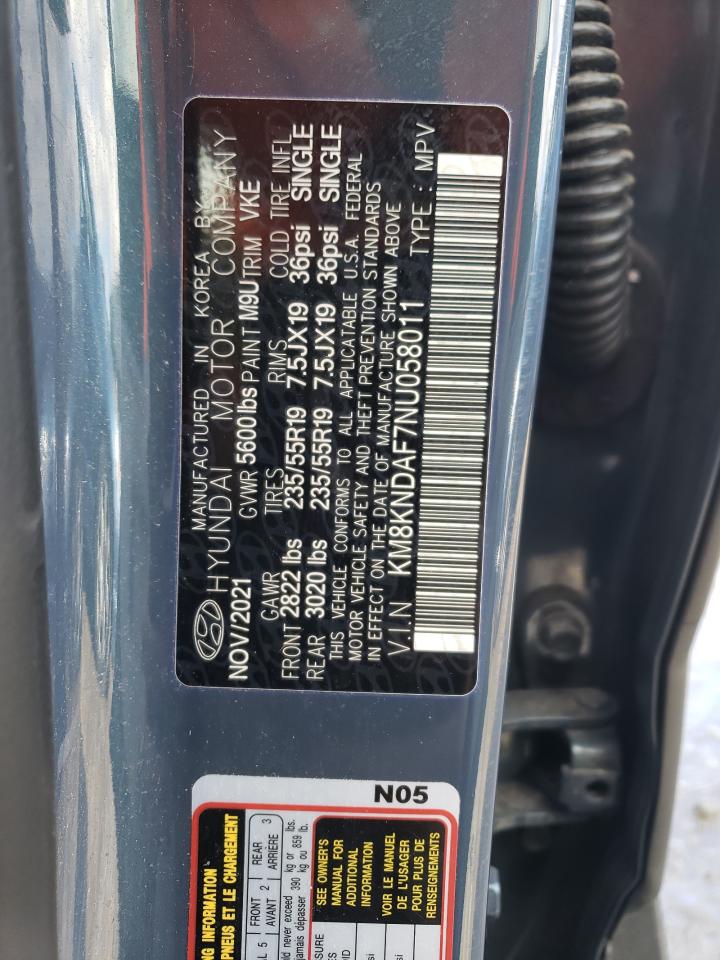 2022 HYUNDAI IONIQ 5 SEL VIN:KM8KNDAF7NU058011