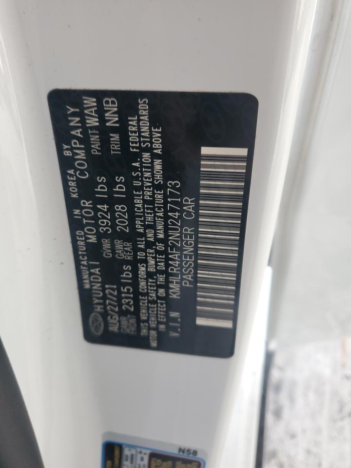 2022 HYUNDAI ELANTRA N LINE VIN:KMHLR4AF2NU247173