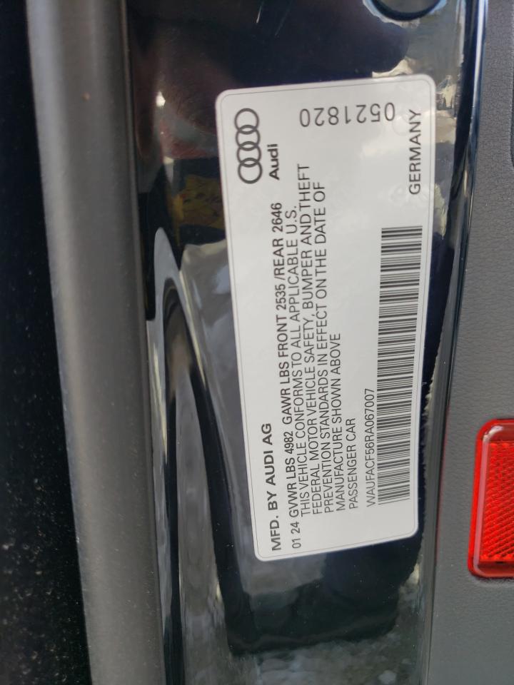 2024 AUDI A5 PREMIUM PLUS 45 VIN:WAUFACF56RA067007