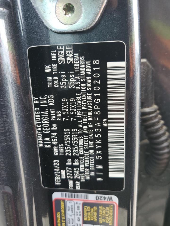 2023 KIA SPORTAGE SX PRESTIGE VIN:5XYK53AF8PG102018