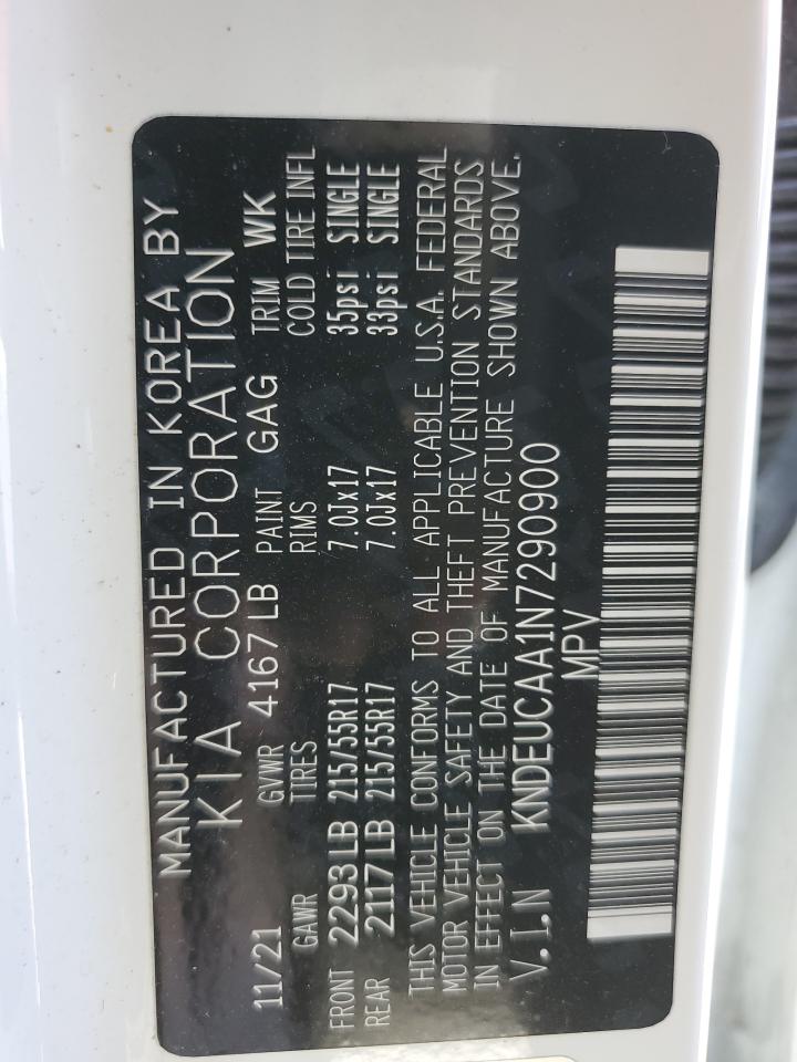 2022 KIA SELTOS S VIN:KNDEUCAA1N7290900
