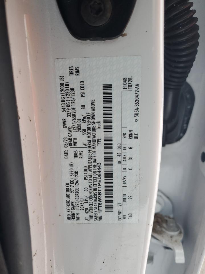 2023 FORD F350 SUPER DUTY VIN:1FT8W3BT1PED84443