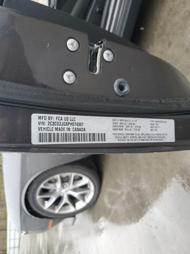 2023 DODGE CHALLENGER GT VIN:2C3CDZJG6PH574307