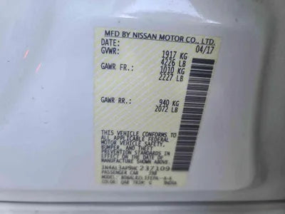 2017 Nissan Altima 1N4AL3AP9HC237109 VIN:1N4AL3AP9HC237109