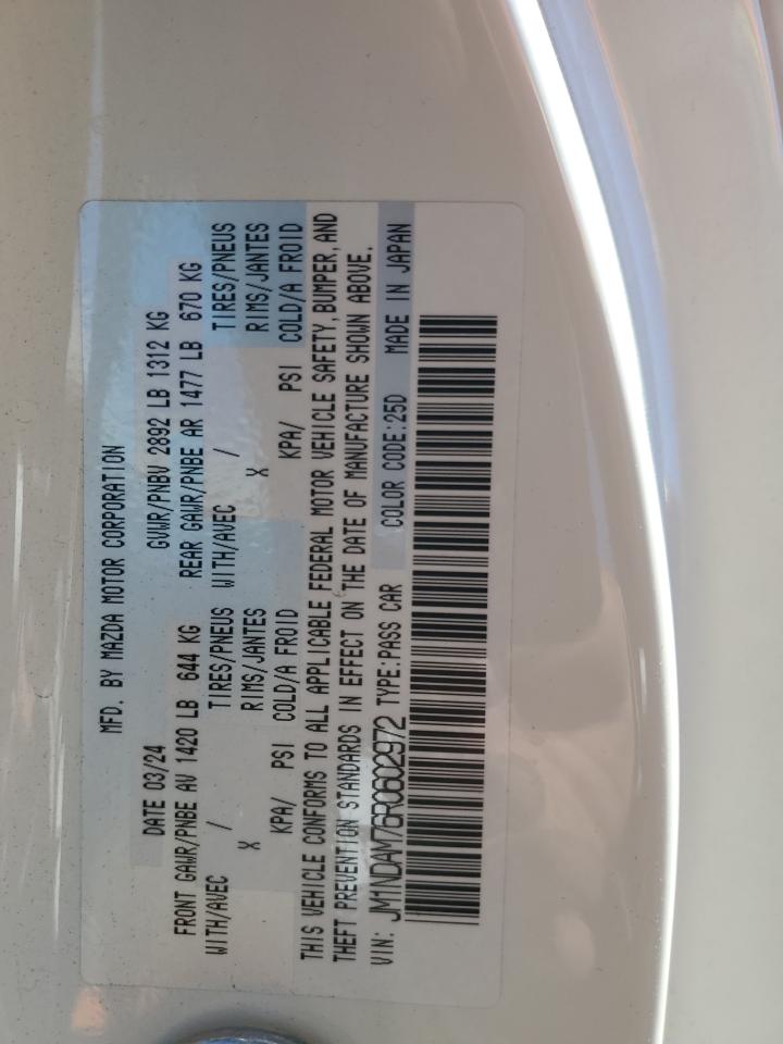 2024 MAZDA MX-5 MIATA GRAND TOURING VIN:JM1NDAM76R0602972