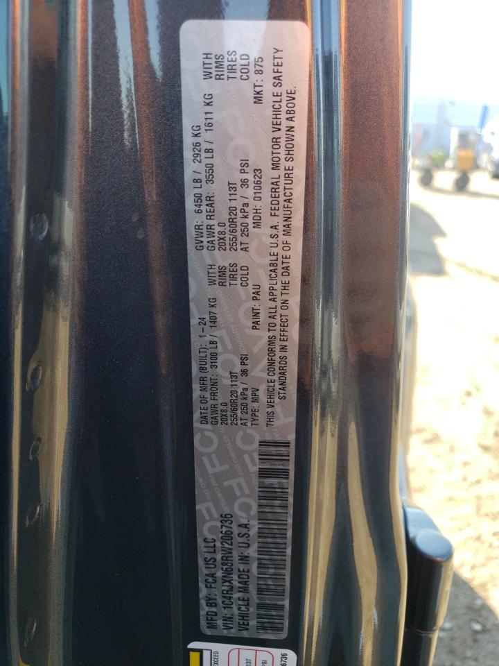 2024 JEEP WRANGLER 4XE VIN:1C4RJXN68RW206736