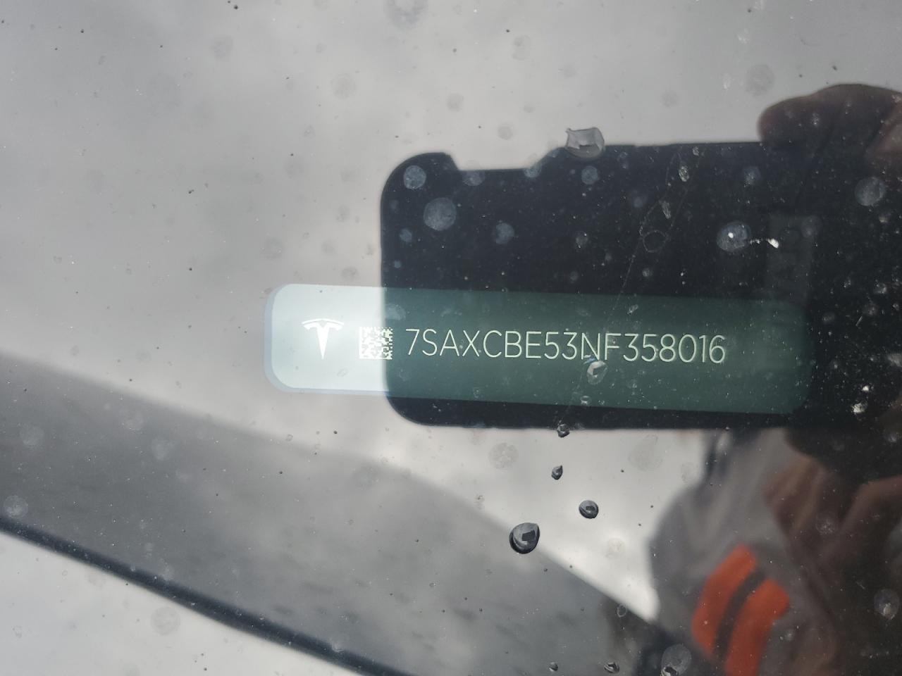 2022 TESLA MODEL X  VIN:7SAXCBE53NF358016