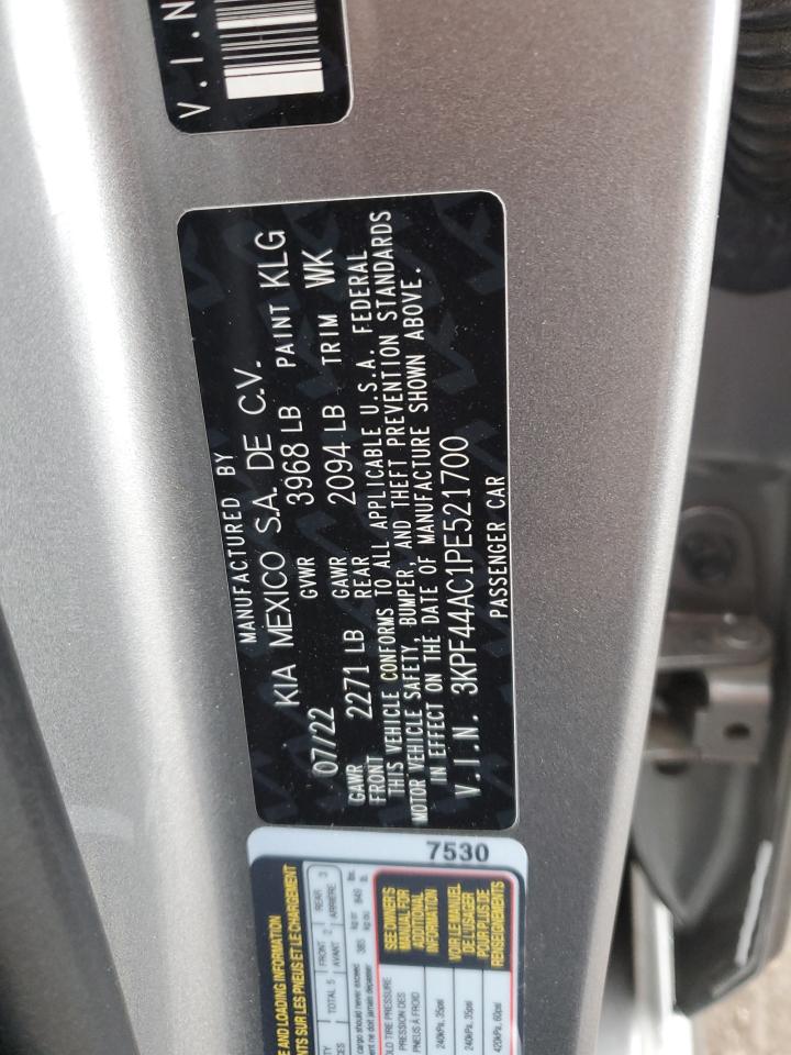 2023 KIA FORTE GT VIN:3KPF44AC1PE521700