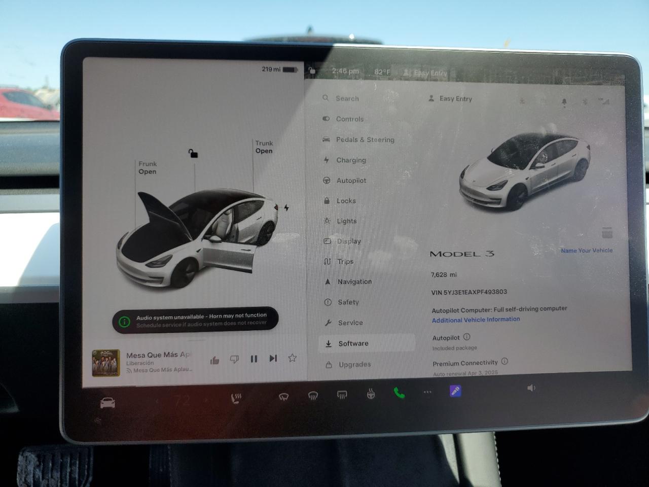 2023 TESLA MODEL 3  VIN:5YJ3E1EAXPF493803