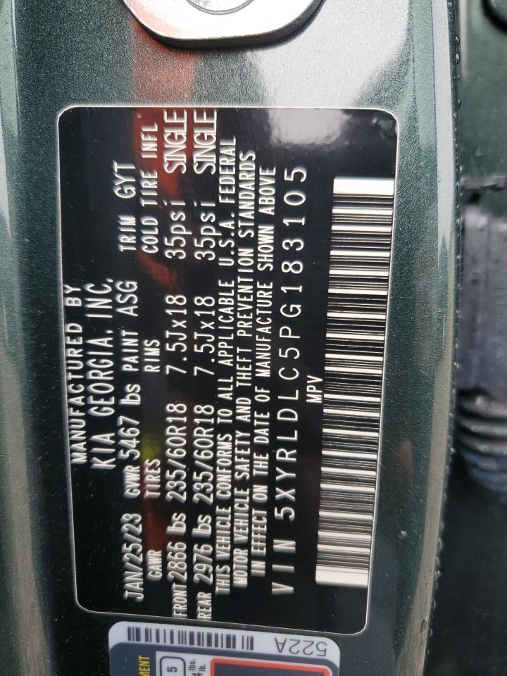 2023 KIA SORENTO S VIN:5XYRLDLC5PG183105