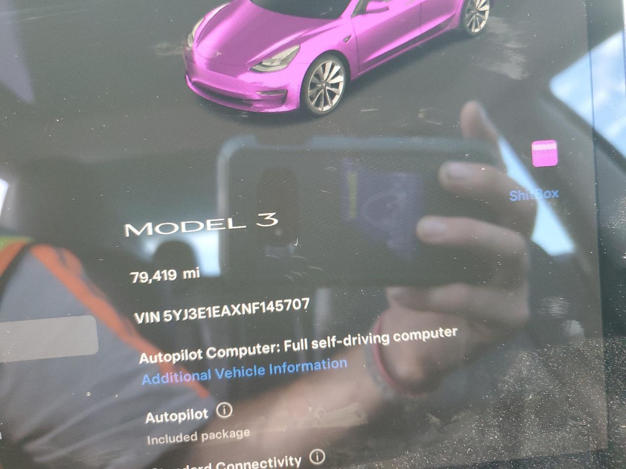 2022 TESLA MODEL 3  VIN:5YJ3E1EAXNF145707