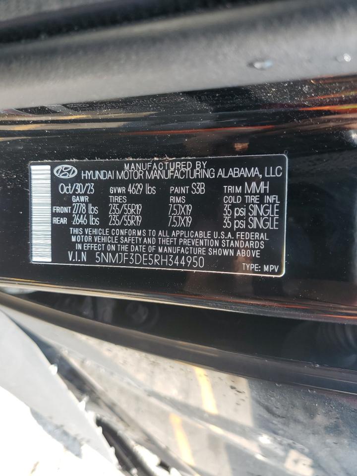 2024 HYUNDAI TUCSON SEL VIN:5NMJF3DE5RH344950