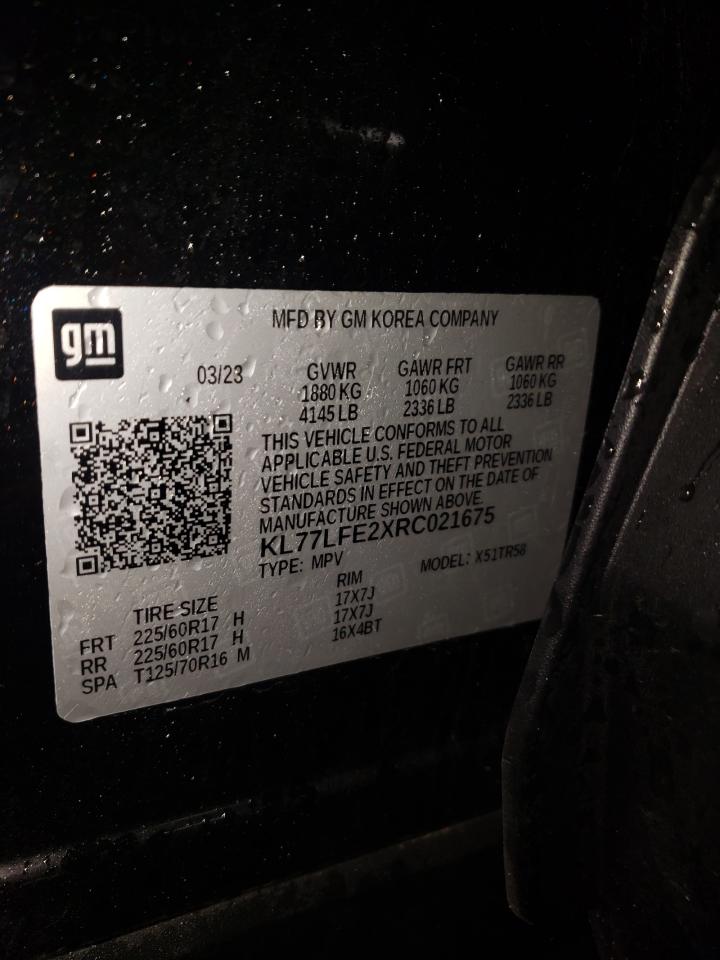 2024 CHEVROLET TRAX LS VIN:KL77LFE2XRC021675