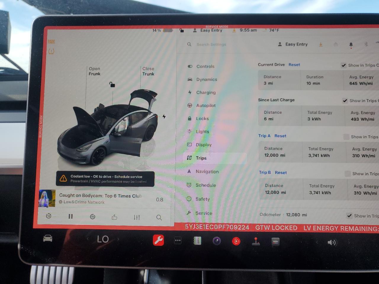 2023 TESLA MODEL 3  VIN:5YJ3E1EC0PF709224