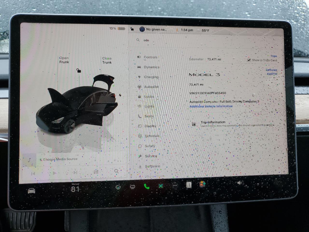2023 TESLA MODEL 3  VIN:5YJ3E1EA0PF455450