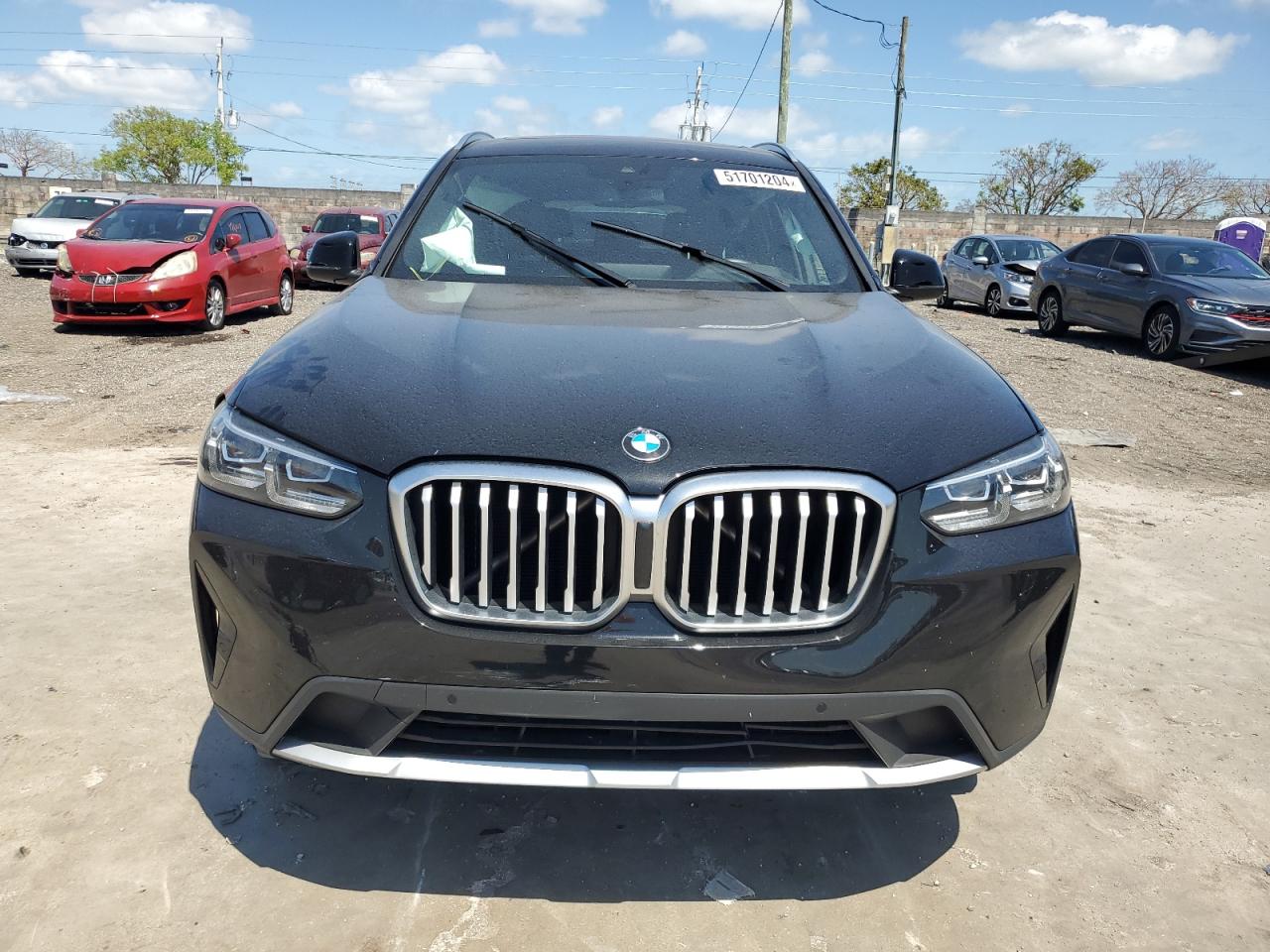 2022 BMW X3 SDRIVE30I VIN:5UX43DP06N9K71801