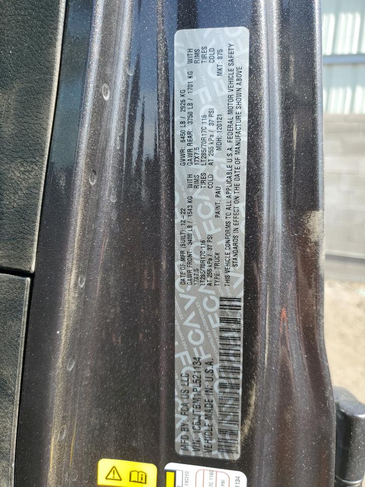 2023 JEEP GLADIATOR RUBICON VIN:1C6JJTBM1PL521134
