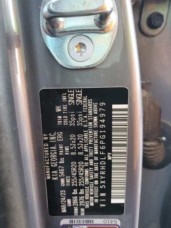 2023 KIA SORENTO EX VIN:5XYRHDLF6PG194979