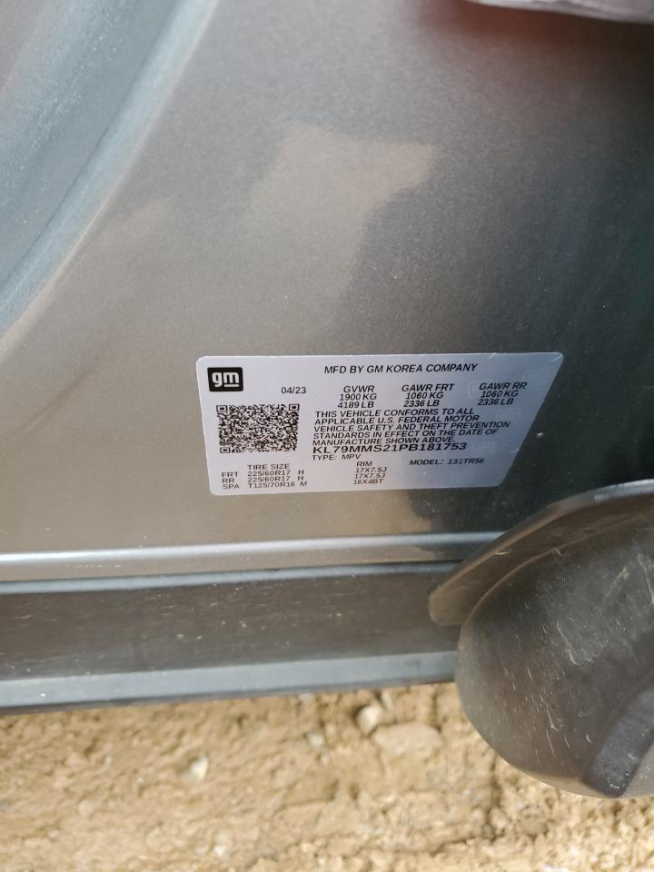 2023 CHEVROLET TRAILBLAZER LS VIN:KL79MMS21PB181753