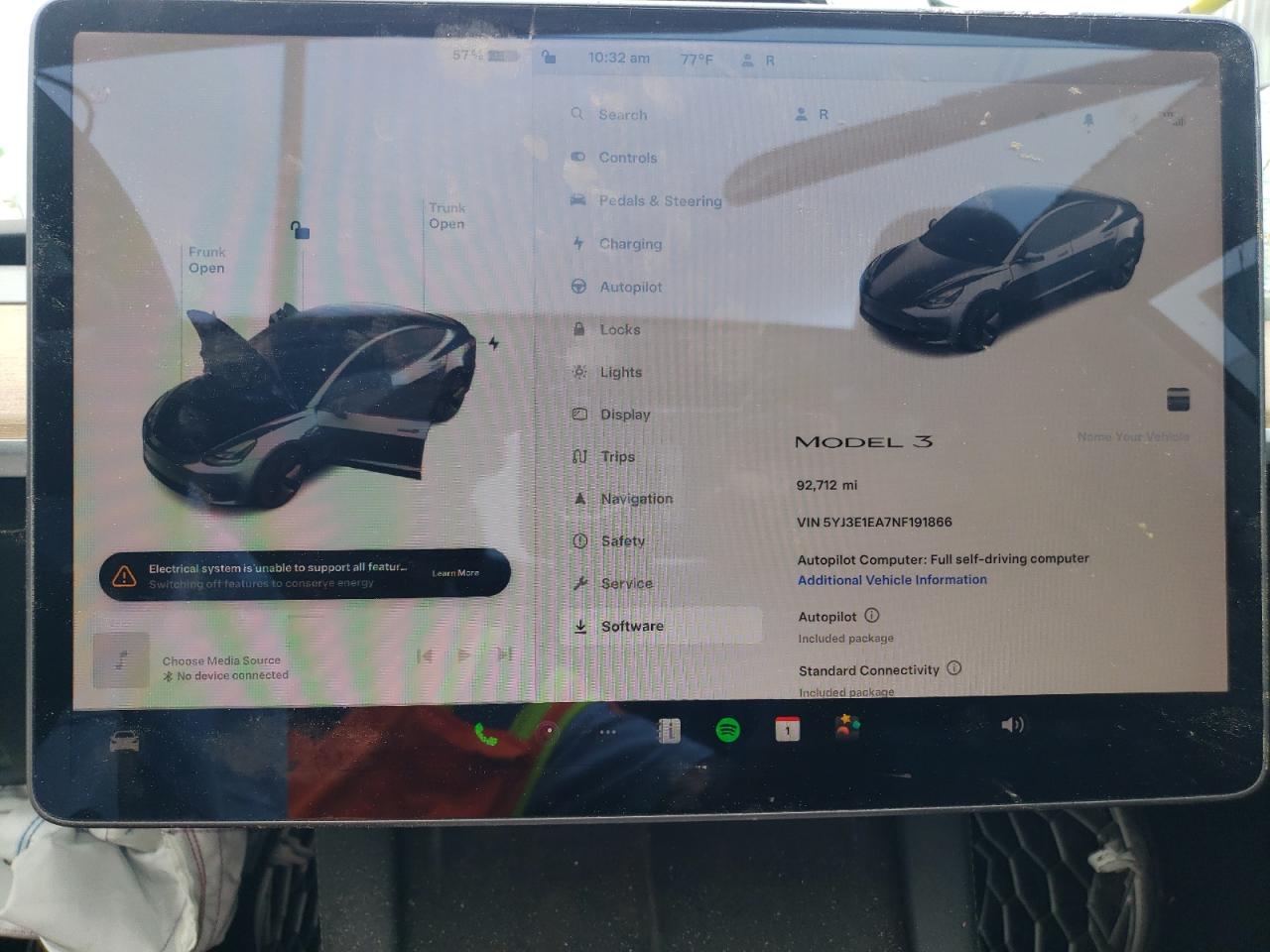 2022 TESLA MODEL 3  VIN:5YJ3E1EA7NF191866