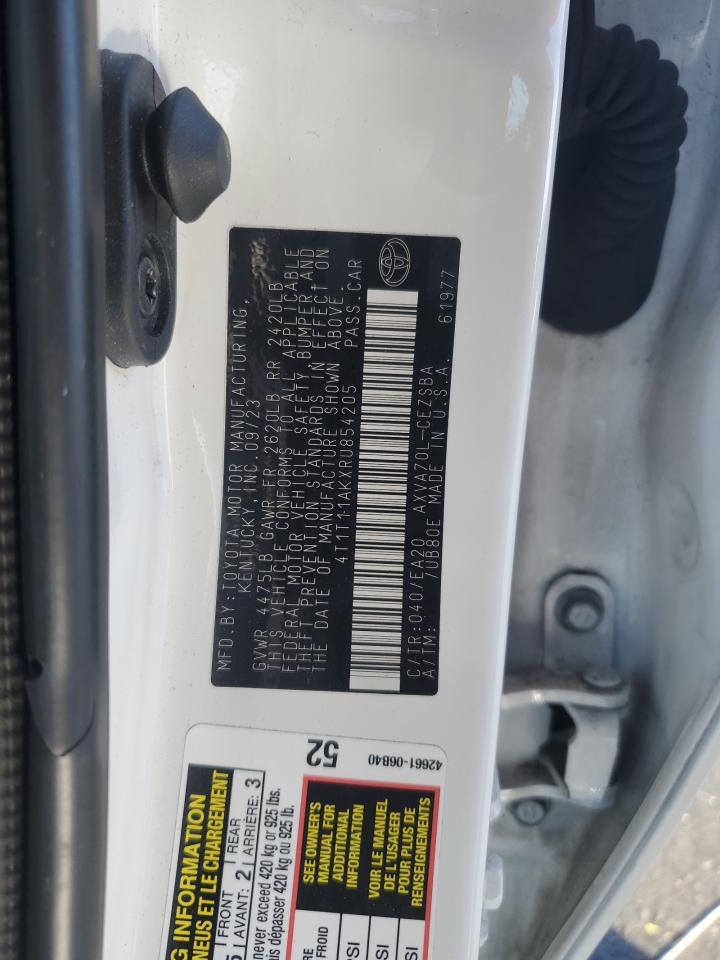 2024 TOYOTA CAMRY SE NIGHT SHADE VIN:4T1T11AKXRU854205