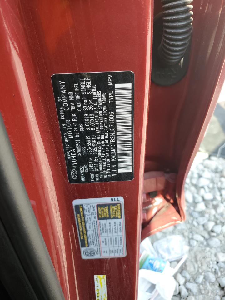 2022 GENESIS GV70 BASE VIN:KMUMADTB2NU071006