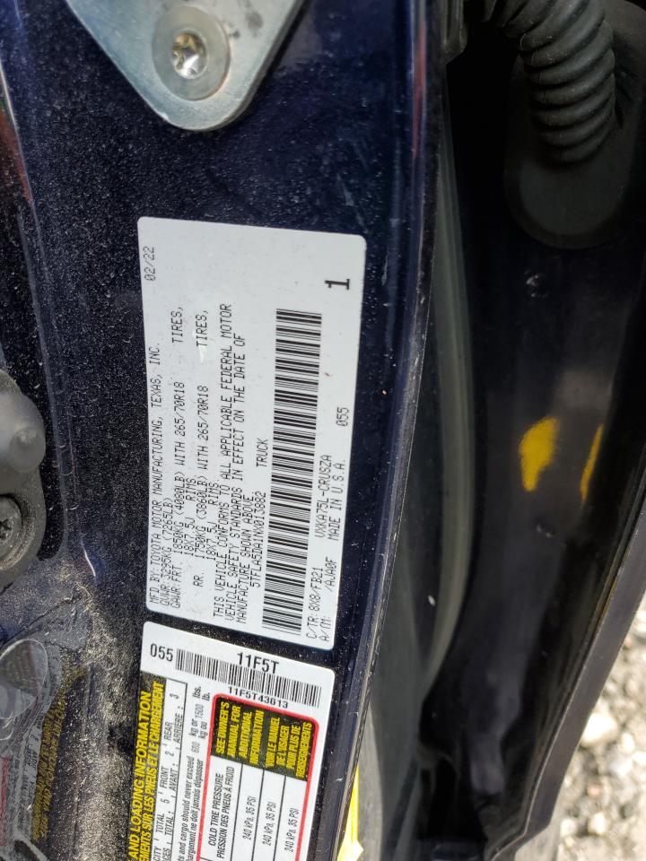 2022 TOYOTA TUNDRA DOUBLE CAB SR VIN:5TFLA5DA1NX013882