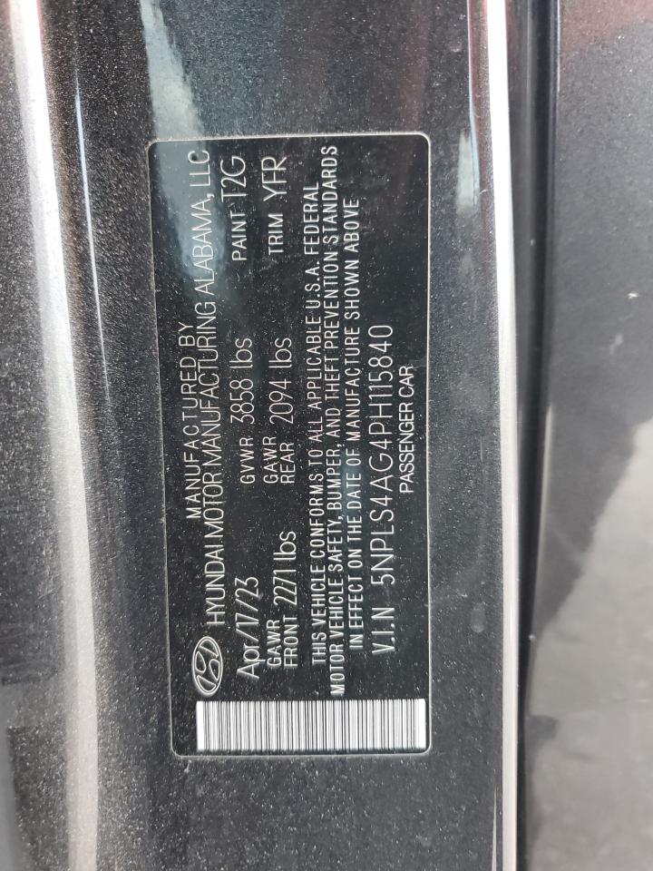 2023 HYUNDAI ELANTRA SEL VIN:5NPLS4AG4PH115840