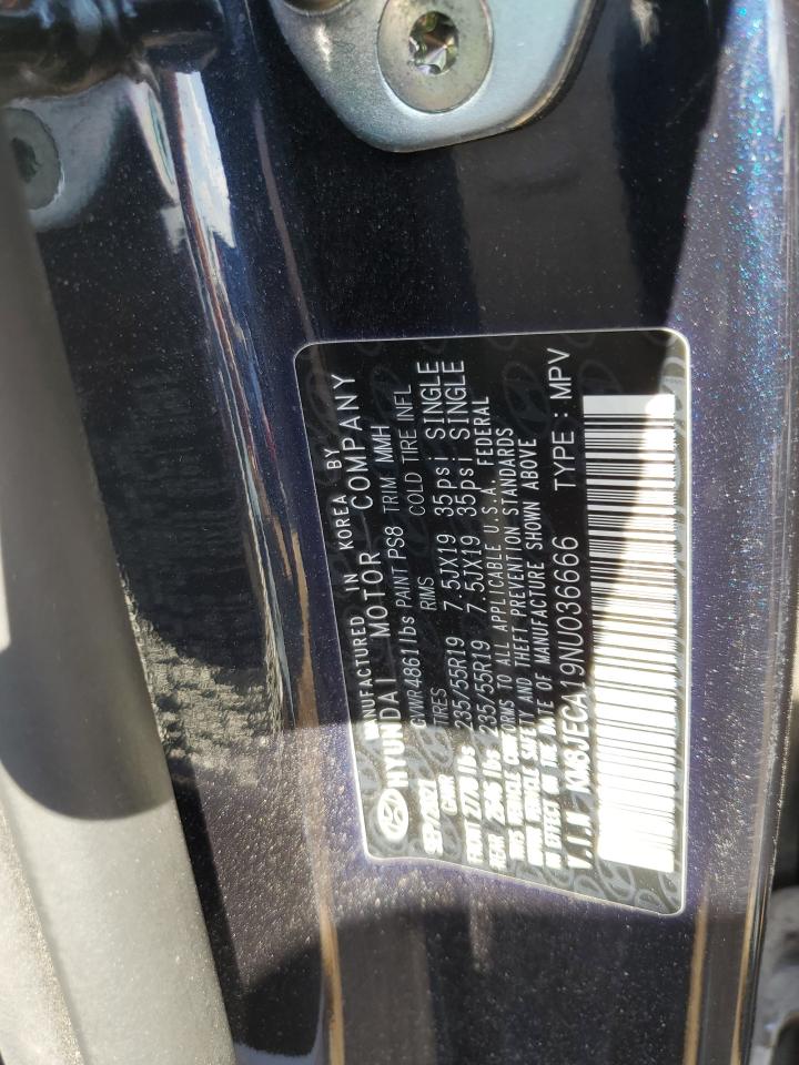 2022 HYUNDAI TUCSON LIMITED VIN:KM8JECA19NU036666