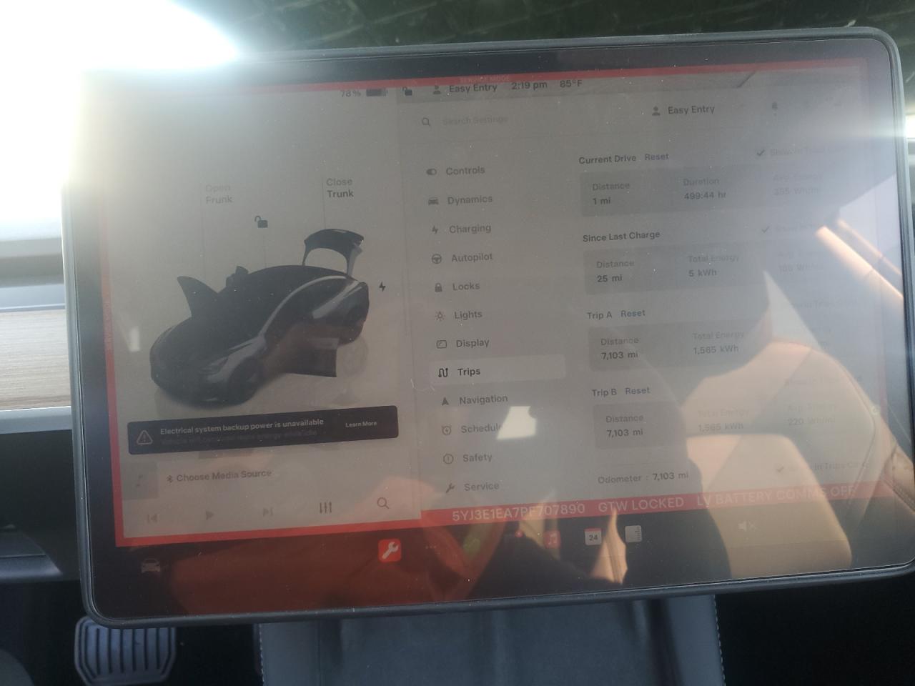 2023 TESLA MODEL 3  VIN:5YJ3E1EA7PF707890