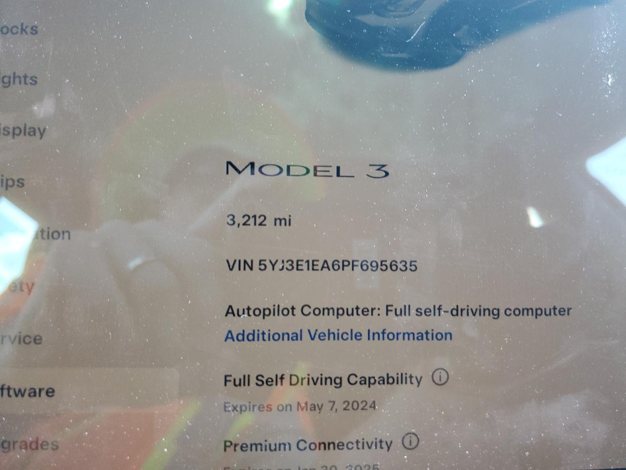 2023 TESLA MODEL 3  VIN:5YJ3E1EA6PF695635