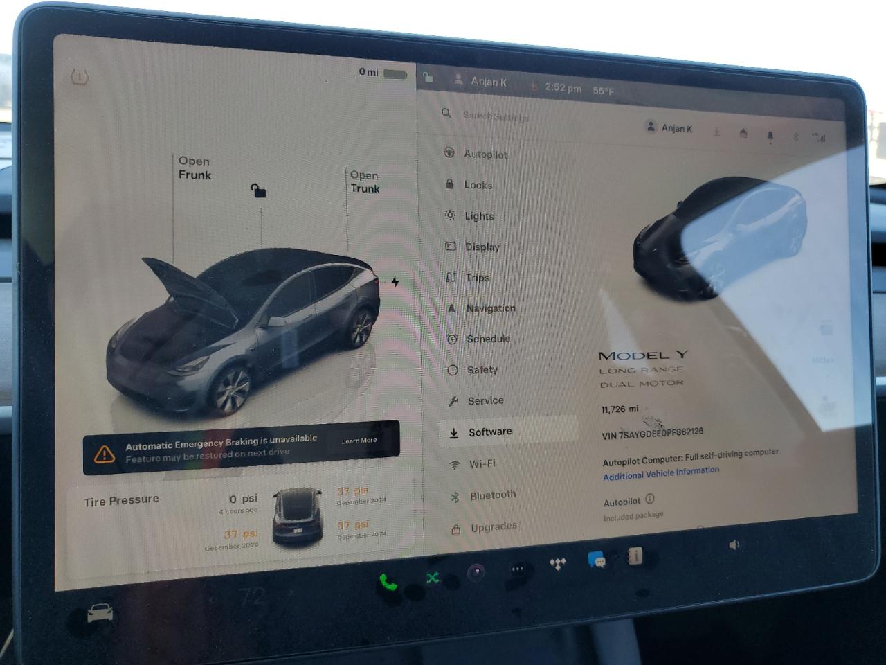 2023 TESLA MODEL Y  VIN:7SAYGDEE0PF862126