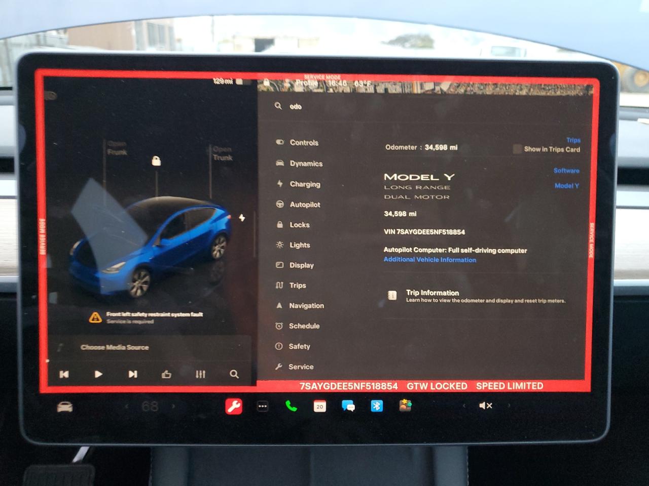 2022 TESLA MODEL Y  VIN:7SAYGDEE5NF518854