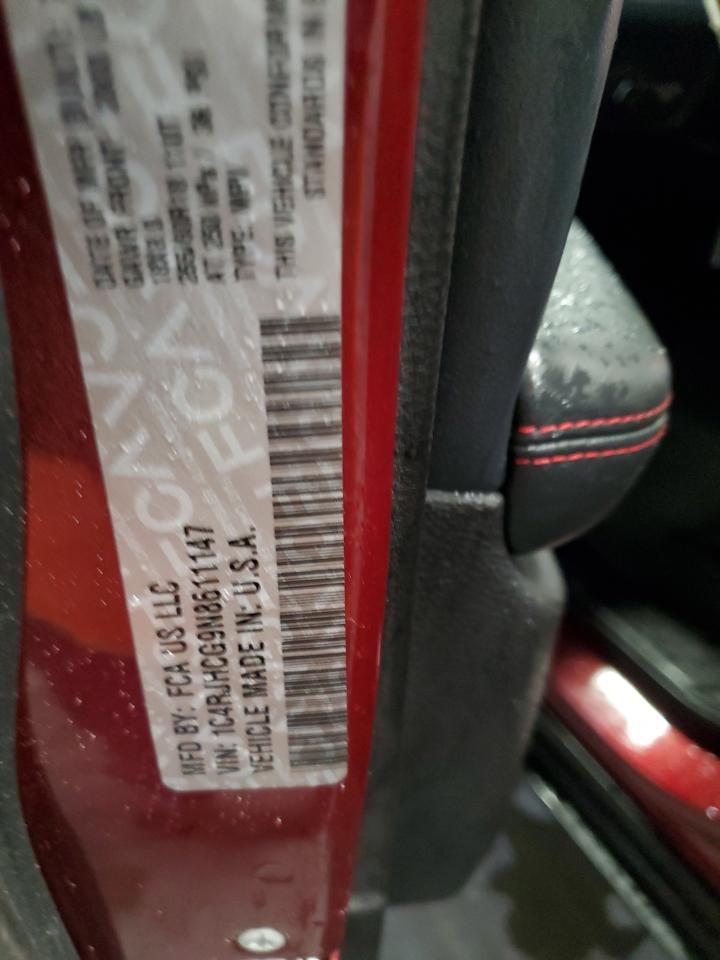2022 JEEP GRAND CHEROKEE TRAILHAWK VIN:1C4RJHCG9N8611147
